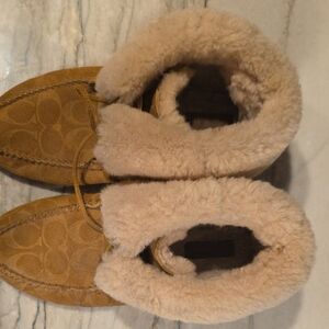 Coach Tan and Cream Women's Slippers